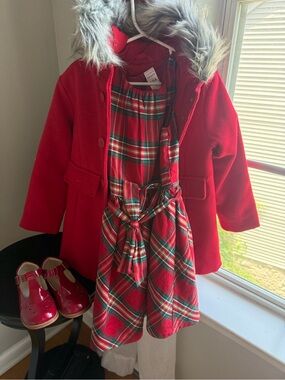 Cat & Jack Bright Red Kids Jacket Label Detail